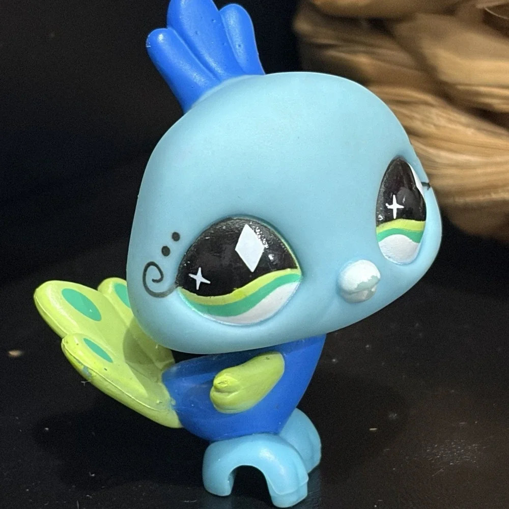 Littlest Pet Shop LPS Bird Lot 4 Figures Robin Peacock‎ Rooster Hasbro Authentic